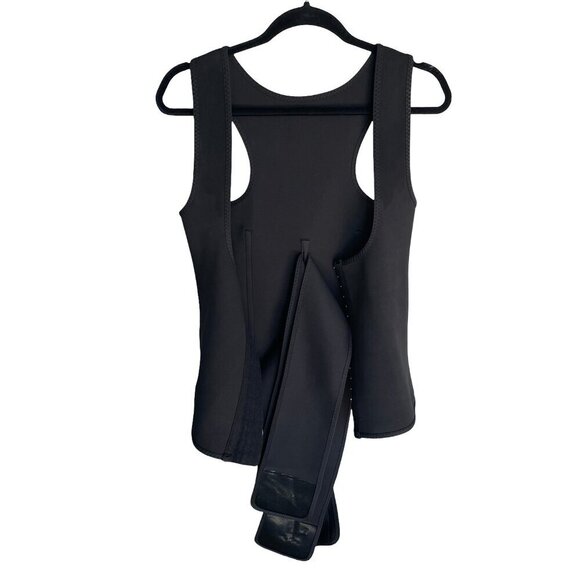 Waist Trainer Vest Corset Trimming Black Workout Tummy Control Cincher Medium - Picture 3 of 14